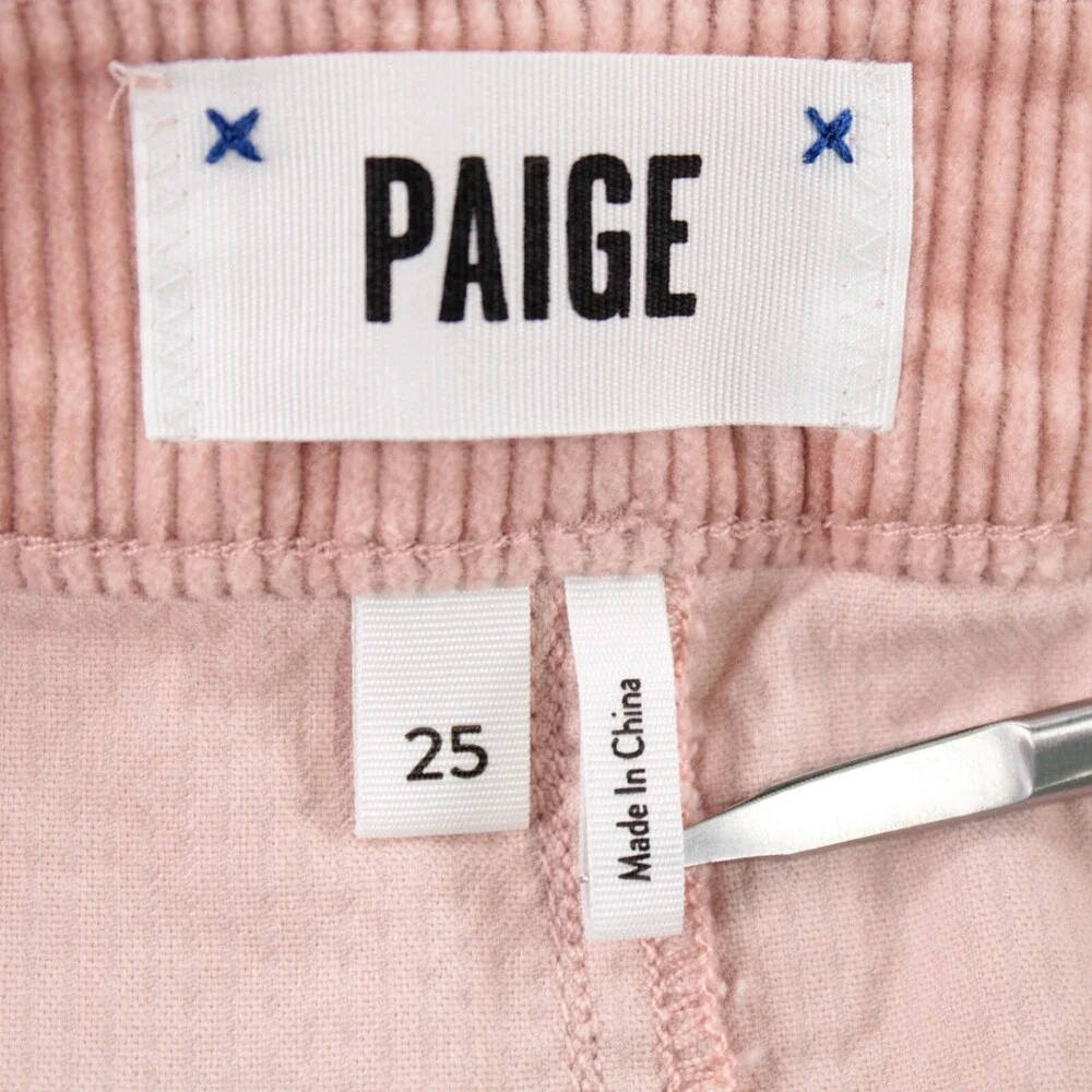 Paige NWT Jeans Size 25 US Hoxton Slim Solid Pink Cotton Blend - Picture 5 of 11
